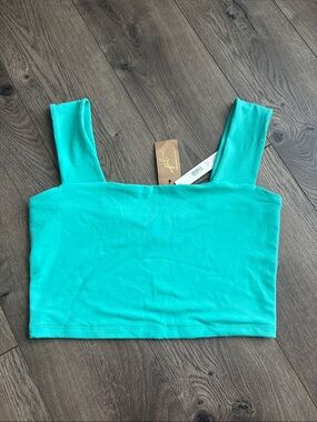 Susana Monaco Turquoise Square Crop Tank